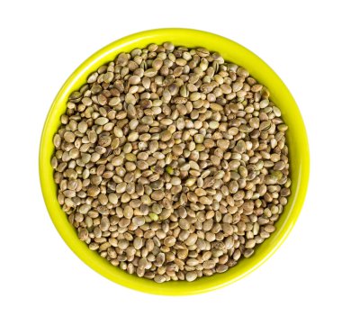 beyaz izole kenevir tohumu