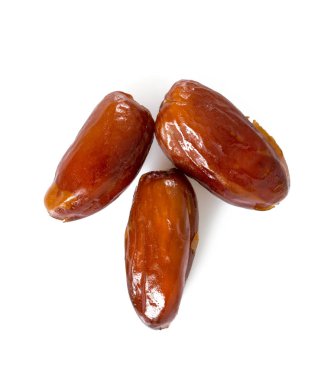 kurutulmuş tarihleri üzerinde beyaz izole