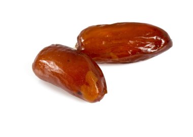 kurutulmuş tarihleri üzerinde beyaz izole