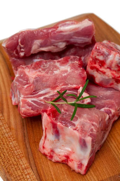 Costillas Cerdo Sobre Blanco — Foto de Stock