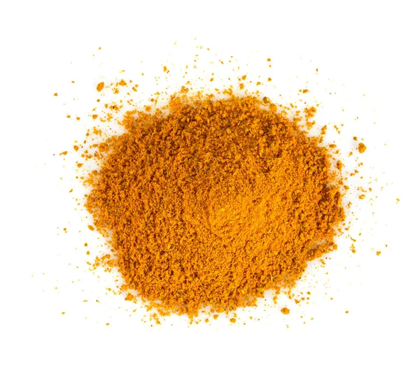 Curry Pulver Isoliert Auf Weißem Hintergrund — Stockfoto