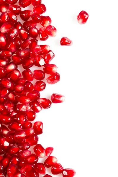 Pomegranate Seeds Isolated White — Stock Photo, Image