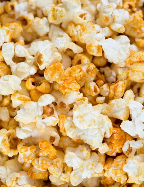Słodki Popcorn Zamknąć Widok — Zdjęcie stockowe