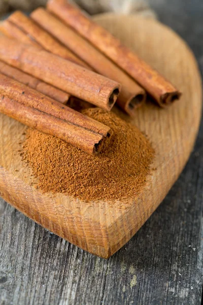Cinnamon Wooden Surface — Stock Photo, Image