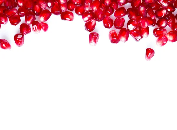 Pomegranate Seeds Isolated White — Stock Photo, Image