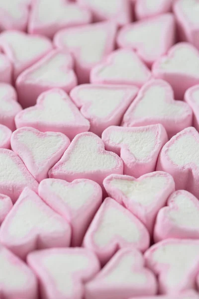 Szív Alakú Marshmallows Felületre — Stock Fotó