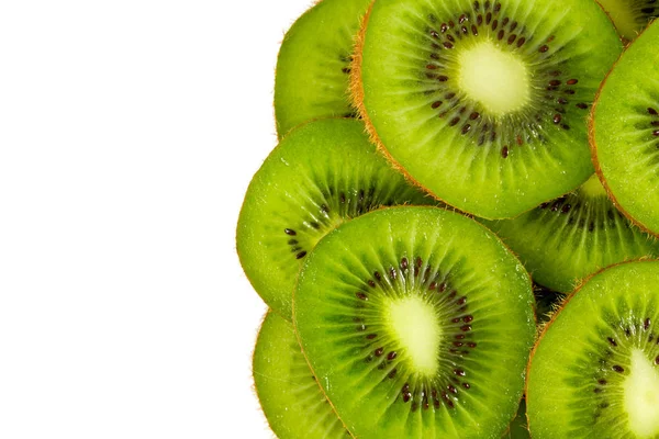 Kiwi Segmenten Getextureerde Achtergrond — Stockfoto