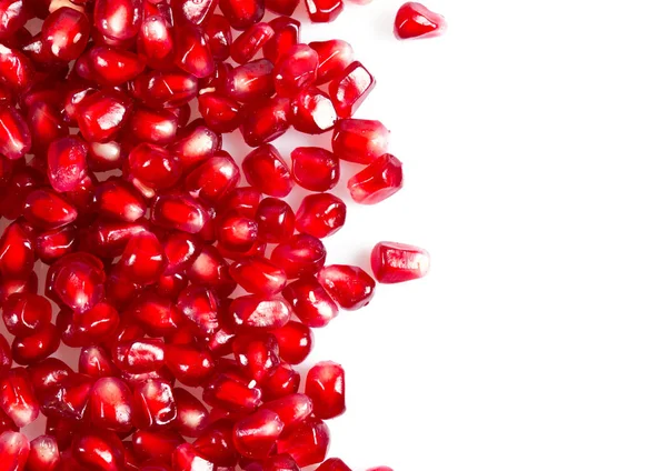 Pomegranate Seeds Isolated White — Stock Photo, Image