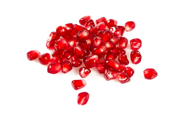 Pomegranate Seeds Isolated White — Stock Photo, Image