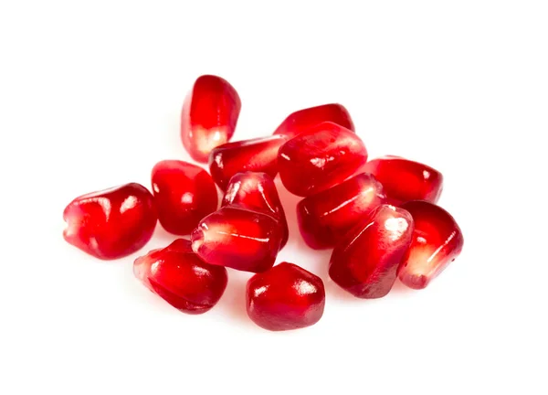 Pomegranate Seeds Isolated White — Stock Photo, Image