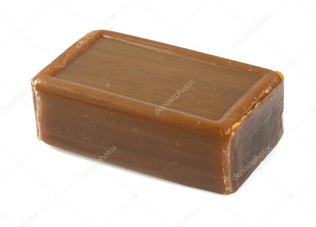 birch soap isolated on white