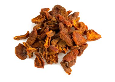 Kuru Kayısı üstüne beyaz izole