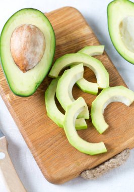 taze dilimlenmiş avokado, yakın