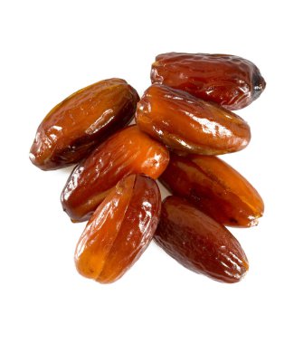 kurutulmuş tarihleri üzerinde beyaz izole