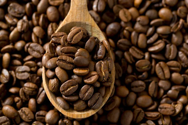 Rostade Bruna Kaffebönor — Stockfoto