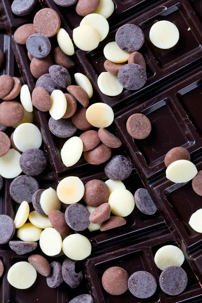 Bílé Mléka Tmavé Čokolády — Stock fotografie