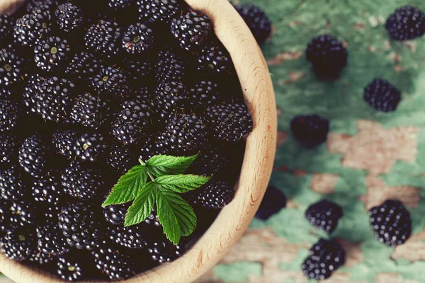 Fresh Ripe Blackberries Close View — Stock Photo, Image