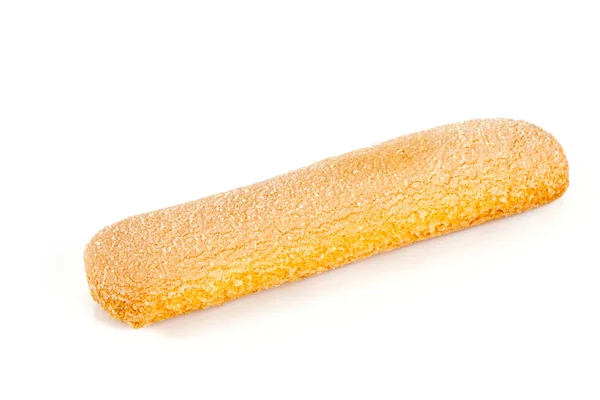 Biscotti Ladyfingers Isolati Bianco — Foto Stock