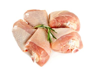 tavuk budu üzerinde beyaz izole