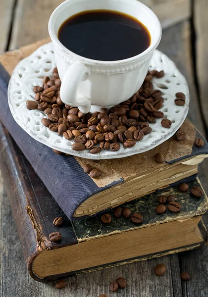 Tazza Caffè Superficie Legno — Foto Stock