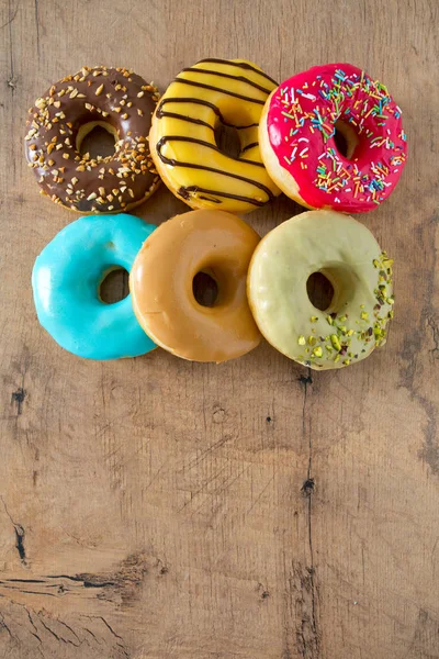Bunte Appetitanregende Donuts Mit Glasur — Stockfoto