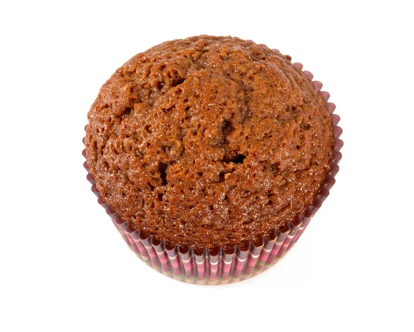 Choklad Muffin Isolerad Vit Bakgrund — Stockfoto