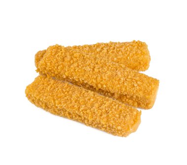 Balık kroket üzerine beyaz izole