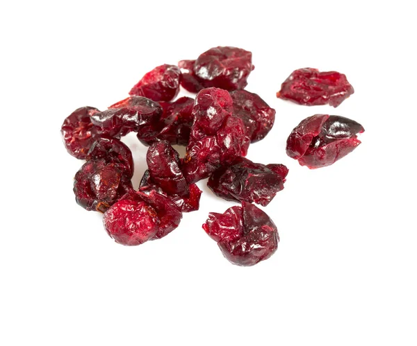 Gedroogde Cranberry Geïsoleerd Wit — Stockfoto