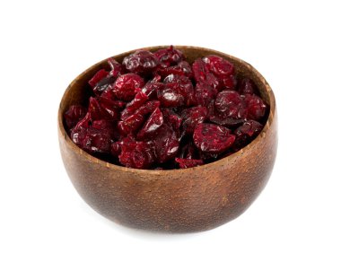 kurutulmuş kızılcık beyaz izole