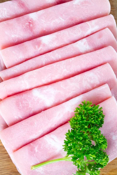 Squared Slice Lean Pork Ham — Stock Photo, Image