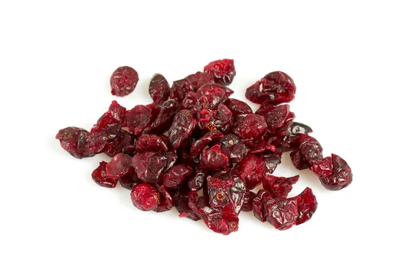 Gedroogde Cranberry Geïsoleerd Wit — Stockfoto