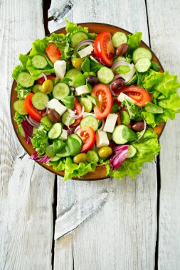 İştah açıcı taze Yunan salatası