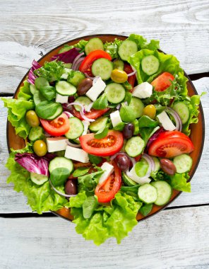 İştah açıcı taze Yunan salatası