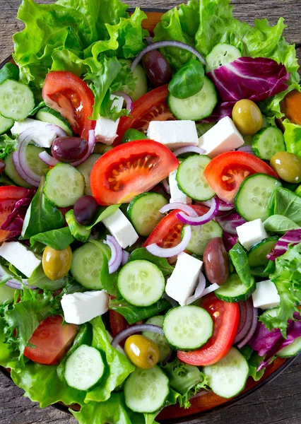 Ştah Açıcı Taze Yunan Salatası — Stok fotoğraf