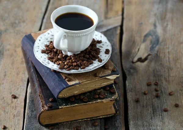 Cup Coffee Wooden Surface — Stock Photo, Image