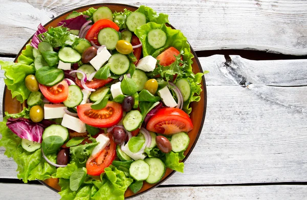 Salada Grega Fresca Apetitosa — Fotografia de Stock
