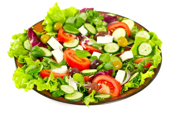 开胃新鲜的希腊沙拉 — 图库照片