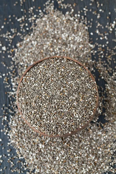 Chia Seeds Wooden Surface — Stock Photo, Image