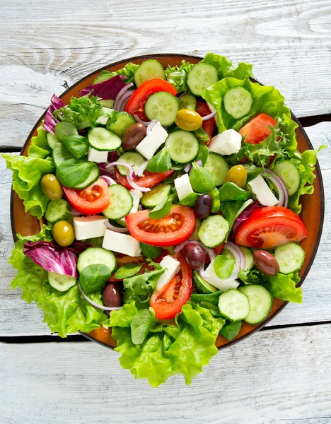 Appetizing Fresh Greek Salad — Stock Photo, Image