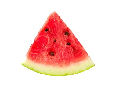 taze kesilmiş karpuz üzerinde beyaz izole