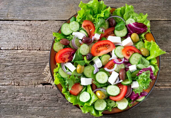 Salada Grega Vista Perto — Fotografia de Stock