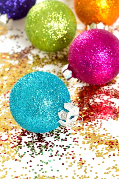 Bright Colorful Christmas Decorations — Stock Photo, Image