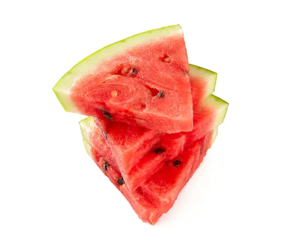 Freshly Cut Water Melon Isolated White — Stock Photo, Image