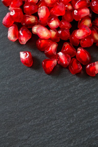 Pomegranate Seeds Stone Background — Stock Photo, Image