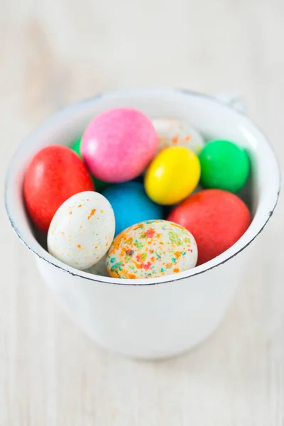 Easter Candy Eggs Isolated White Background — Stock Photo, Image