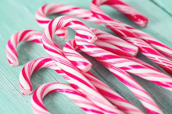 Natal Vermelho Branco Listrado Doces — Fotografia de Stock