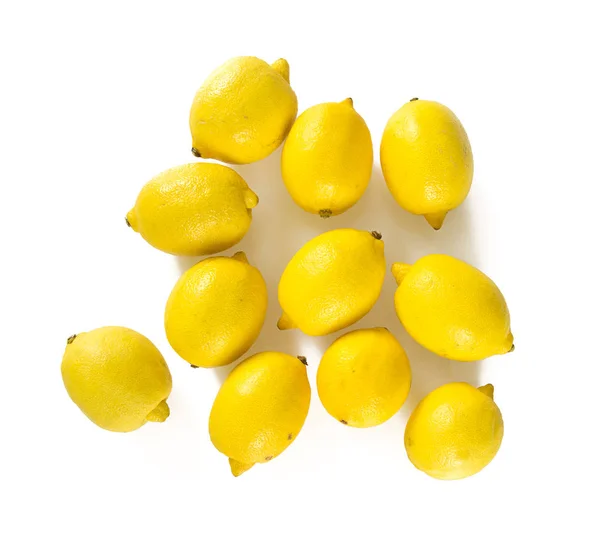 Limones Aislados Blanco —  Fotos de Stock