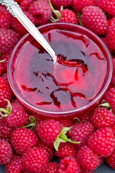 Fresh Ripe Red Raspberries — Stock Photo, Image