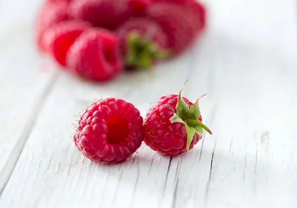 Raspberries Wooden Surface — Stock Photo, Image