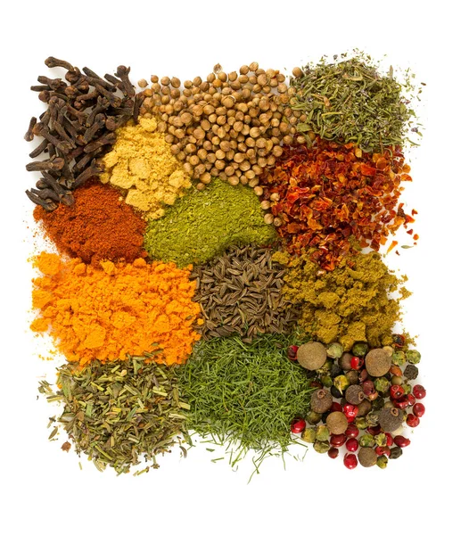 Different Bright Herbs Spices Royalty Free Stock Images